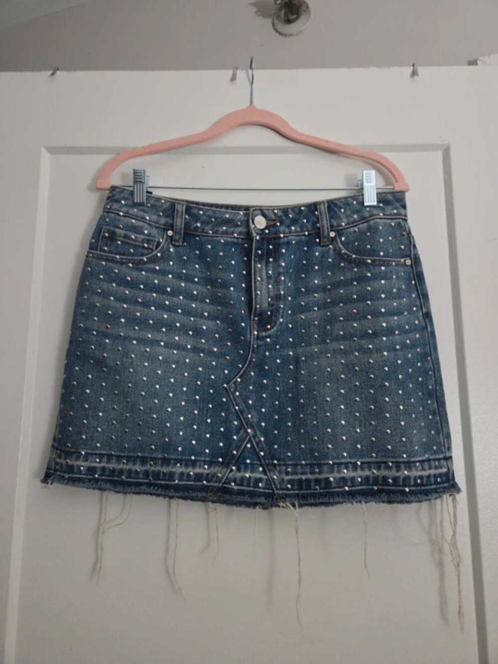 Stoned mini skirt